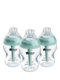 Tommee Tippee Advanced Anti-Colic Baby Bottles with Slow Flow Teats Pack of 3 260ml (British brand)