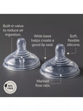 Tommee Tippee anti-colic fast flow silicone baby bottle teats pack of 2 (British brand)