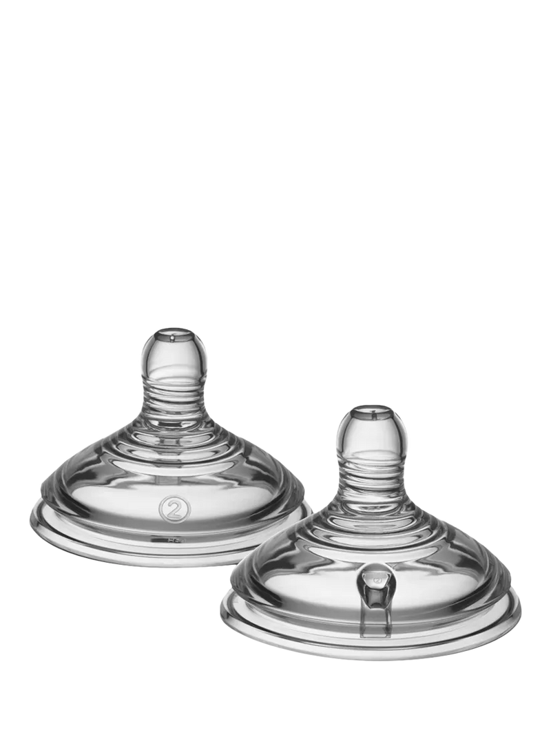 Tommee Tippee medium flow baby bottle teats pack of 2 (British brand)