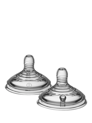 Soft Silicone Medium Flow Baby Bottle Teats, Pack of 2