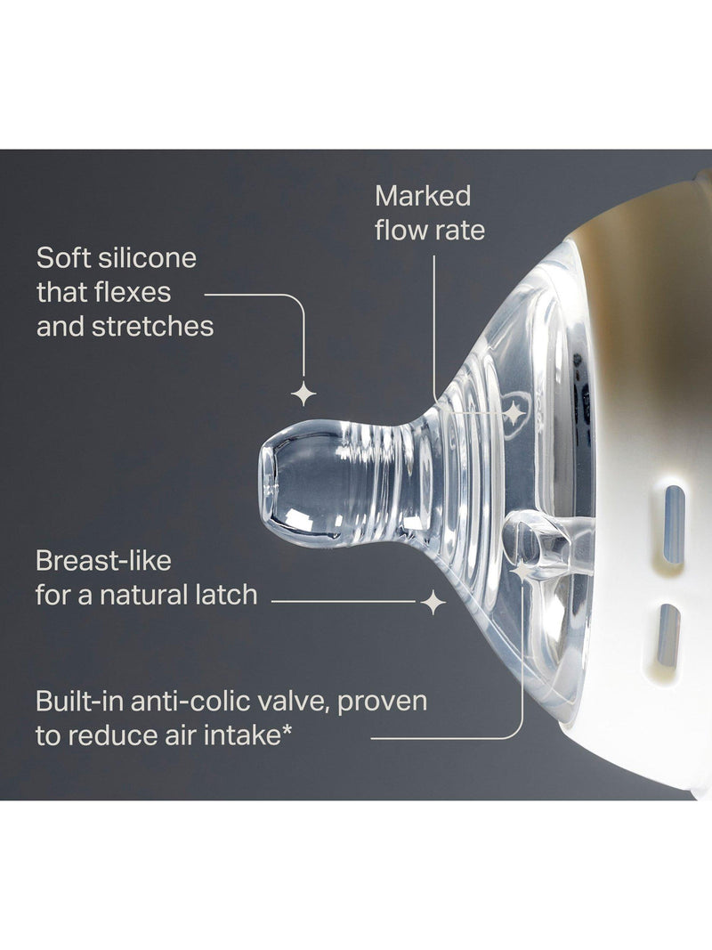 Tommee Tippee medium flow baby bottle teats pack of 2 (British brand)