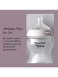 Tommee Tippee medium flow baby bottle teats pack of 2 (British brand)