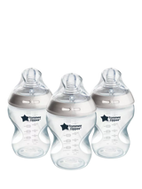 John Lewis Tommee Tippee Natural Start Anti-Colic Baby Bottle with Slow Flow Teats, Pack of 3, 260ml- Buy online at McGrocer