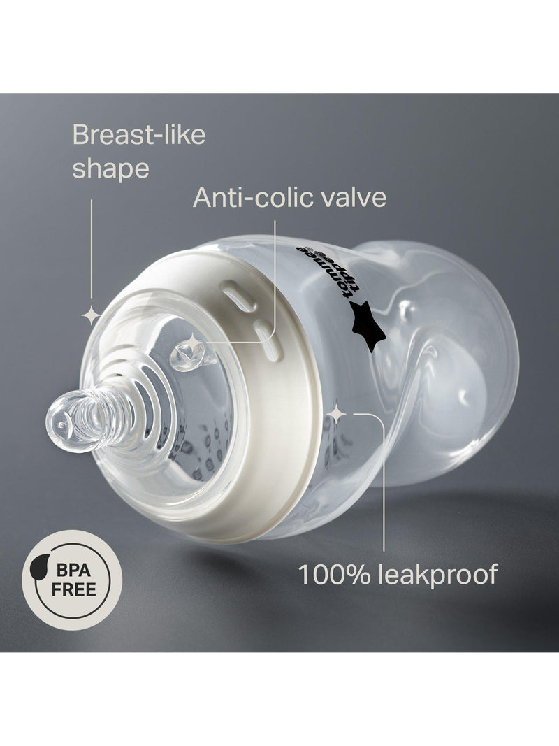 Tommee Tippee baby bottle with slow flow teats 260ml (British brand)