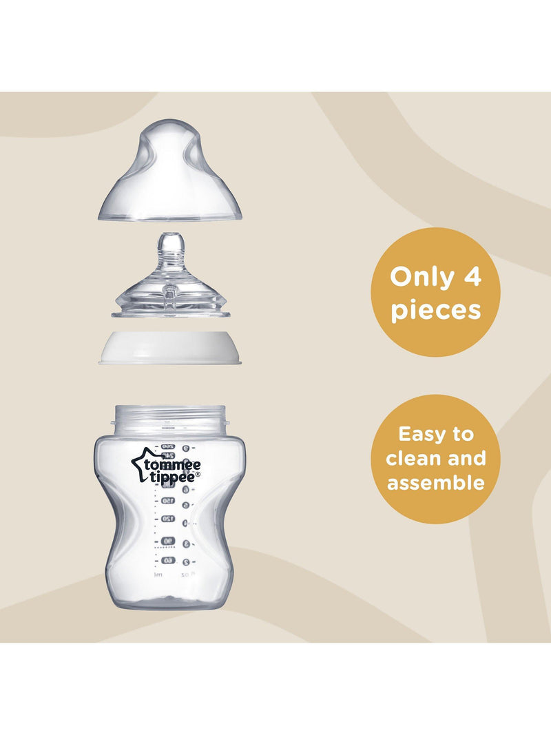 Tommee Tippee Natural Start baby bottle kit Muted with 150ml and 260ml bottles (British brand)