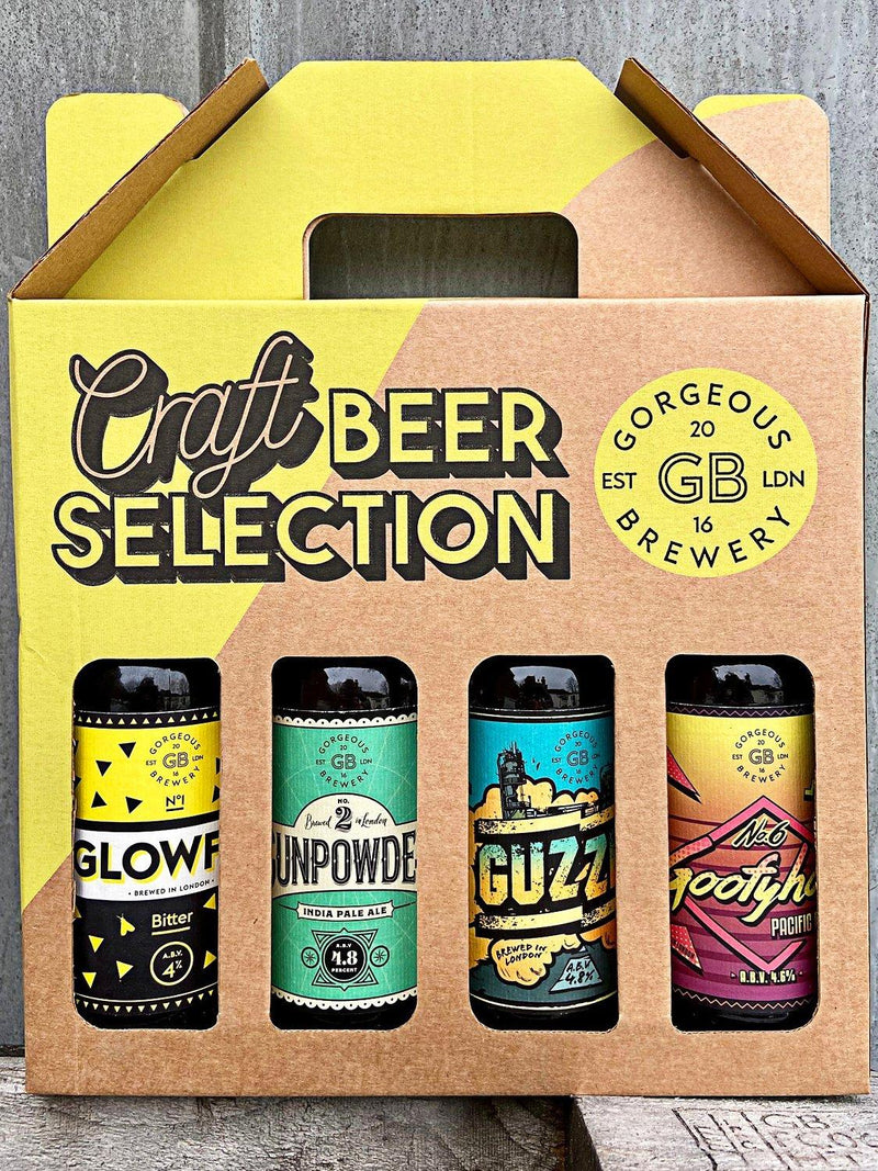 Gorgeous Brewery craft beer selection variety pack 4 x 330ml bottles, UK version