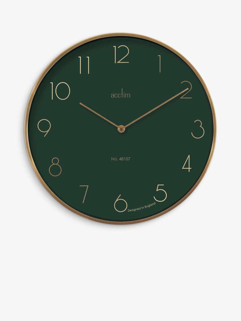 Acctim Madison wall clock Urban Jungle/Gold 35cm - British product
