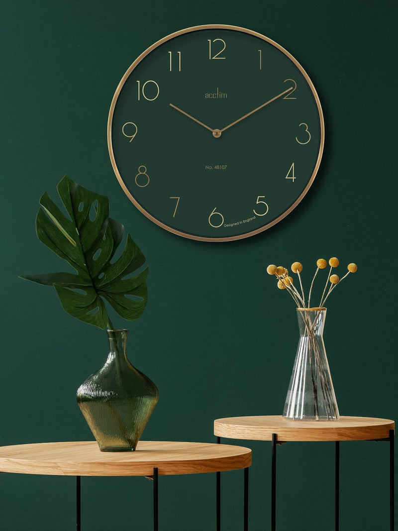 Acctim Madison wall clock Urban Jungle/Gold 35cm - British product