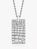 Hoxton London sterling silver dog tag pendant necklace, UK version