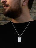 Hoxton London sterling silver dog tag pendant necklace, UK version