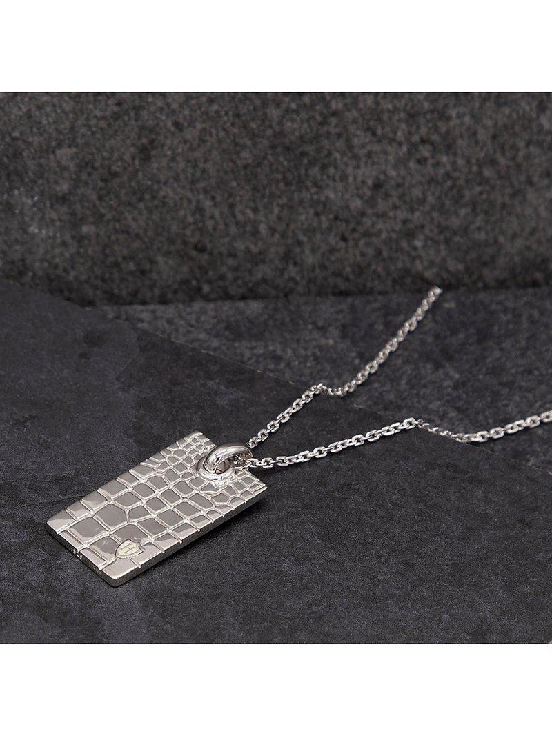 Hoxton London sterling silver dog tag pendant necklace, UK version