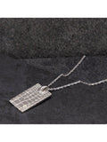 Hoxton London sterling silver dog tag pendant necklace, UK version