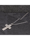 Hoxton London cross pendant necklace crocodile pattern sterling silver (British brand)