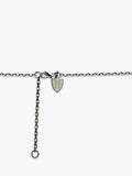 Hoxton London men's half leather dog tag necklace silver/black, UK version