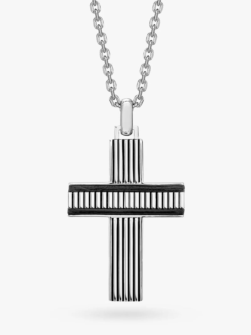 Hoxton London cross pendant necklace silver - British product