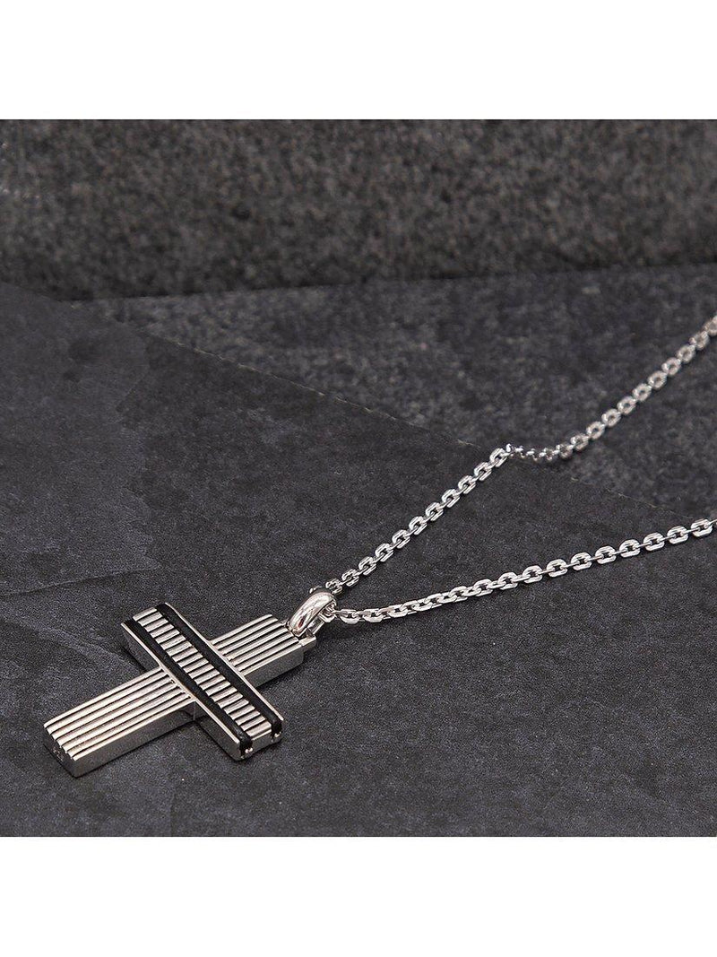 Hoxton London cross pendant necklace silver - British product