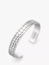 John Lewis Hoxton London Men's Wild Crocodile Pattern Cuff Bangle, Silver- Buy online at McGrocer