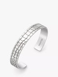 Hoxton London sterling silver crocodile cuff bangle (British brand)
