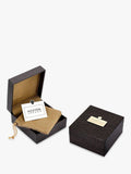 Hoxton London herringbone leather cuff bangle in silver and black, imported from the UK