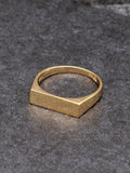 IBB rectangular signet ring 9ct gold personalised (British brand)