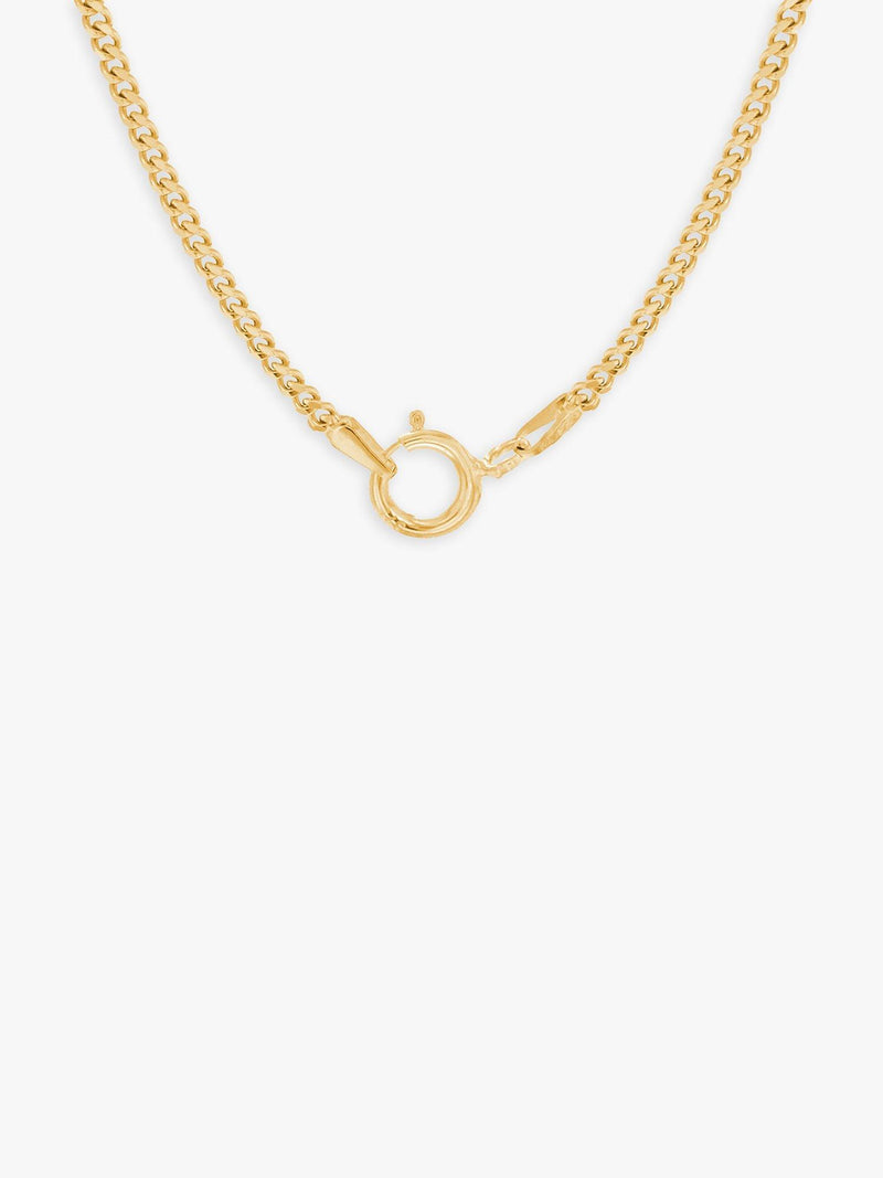IBB 9ct gold diamond cut curb chain 51cm (British brand)