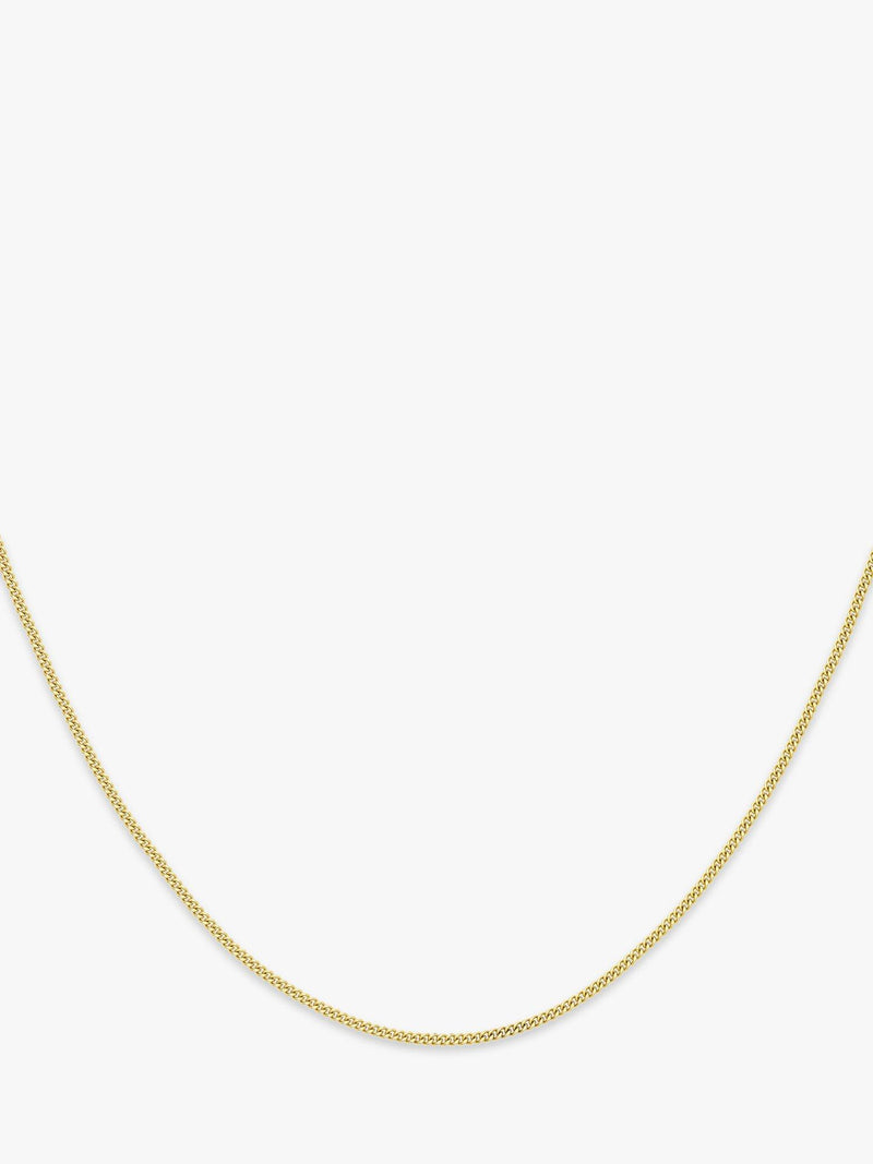 IBB 9ct gold diamond cut curb chain 51cm (British brand)
