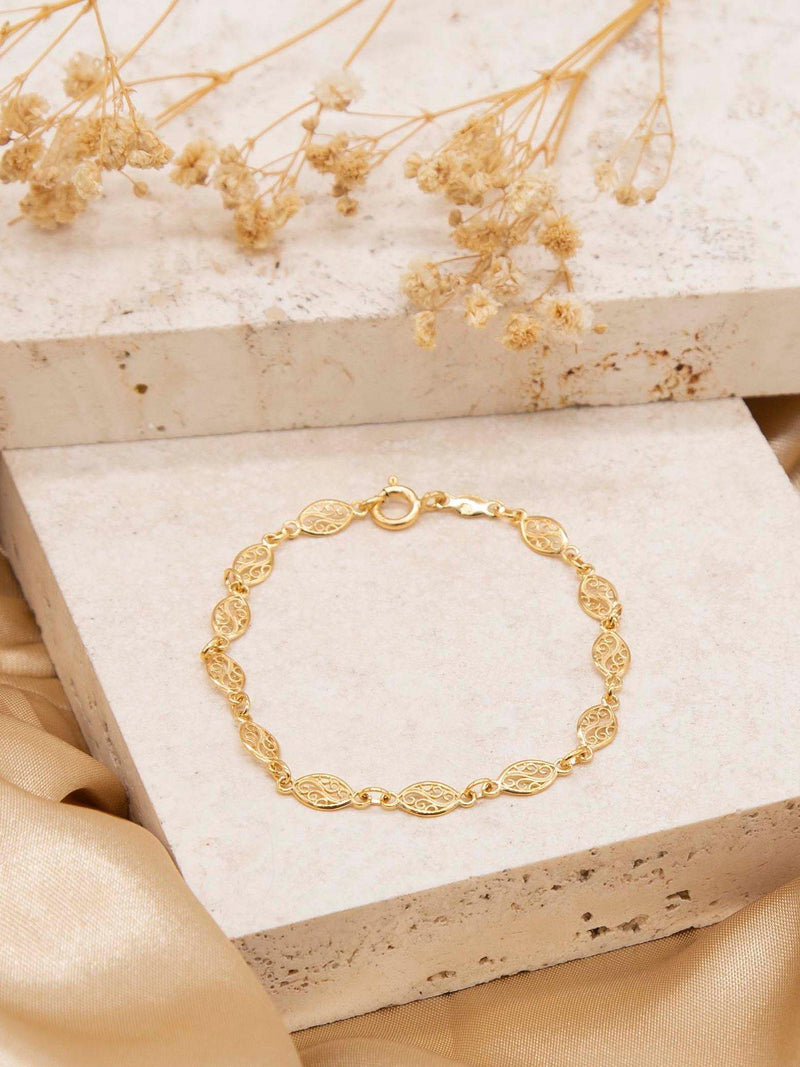 IBB filigree oval chain bracelet 18cm, UK version