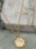IBB 9ct gold St Christopher pendant necklace 51cm chain (British brand)
