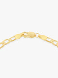 IBB 9ct gold diamond cut curb chain bracelet (British brand)
