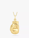 IBB 9ct gold boxing glove pendant necklace, imported from the UK