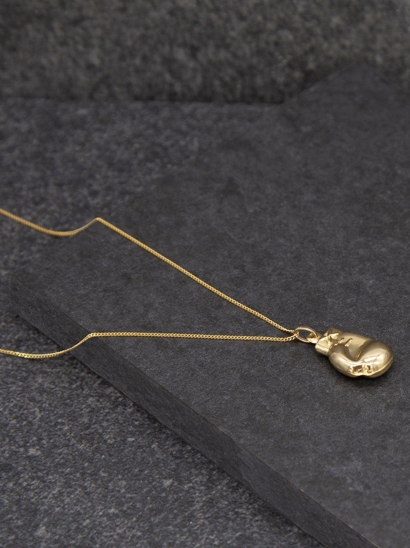 IBB 9ct gold boxing glove pendant necklace, imported from the UK