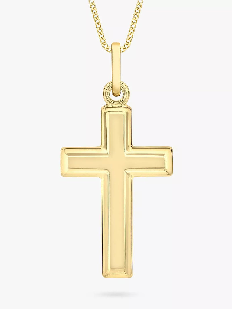 IBB gold cross pendant necklace 9ct, imported from the UK