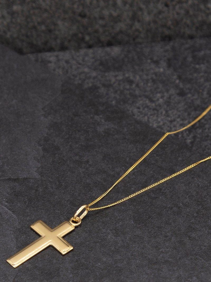 IBB gold cross pendant necklace 9ct, imported from the UK