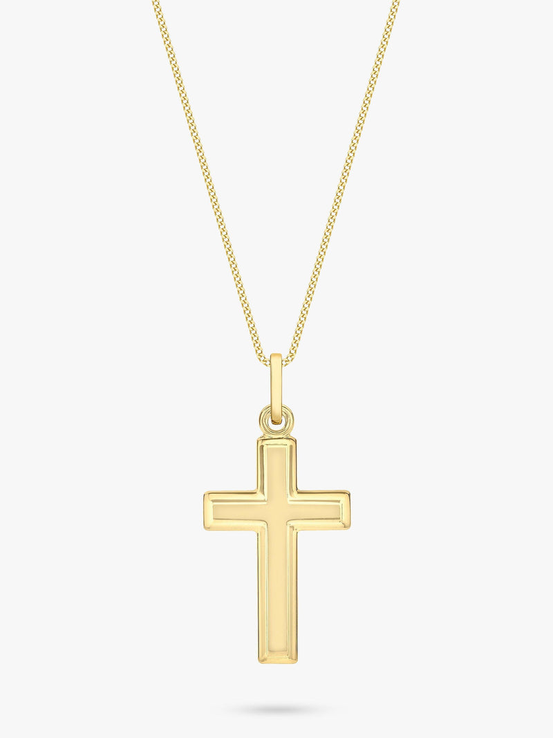 IBB gold cross pendant necklace 9ct, imported from the UK