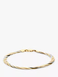 IBB 18ct tri-colour herringbone bracelet 19cm - British product