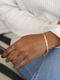 IBB 18ct tri-colour herringbone bracelet 19cm - British product