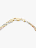 IBB 18ct tri-colour herringbone bracelet 19cm - British product