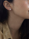 IBB 18ct gold cubic zirconia stud earrings, imported from the UK