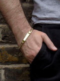 IBB 9ct gold ID tag curb chain bracelet (British brand)