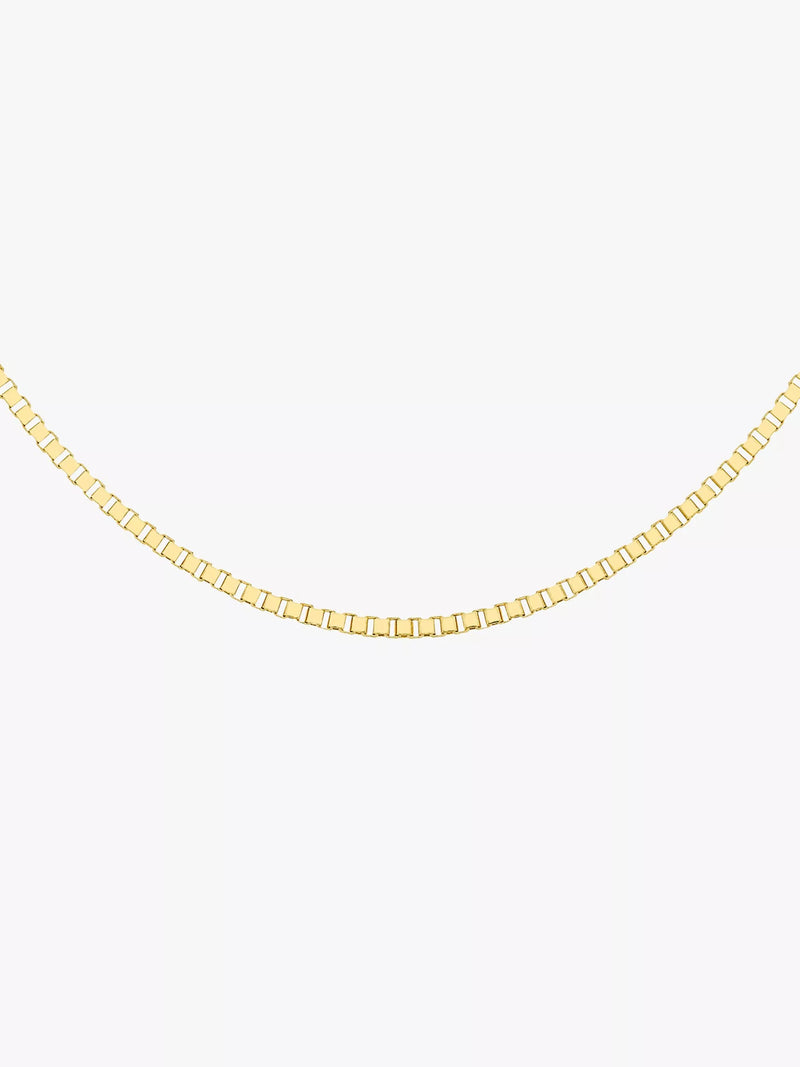 IBB 9ct gold Venetian box chain necklace - British product