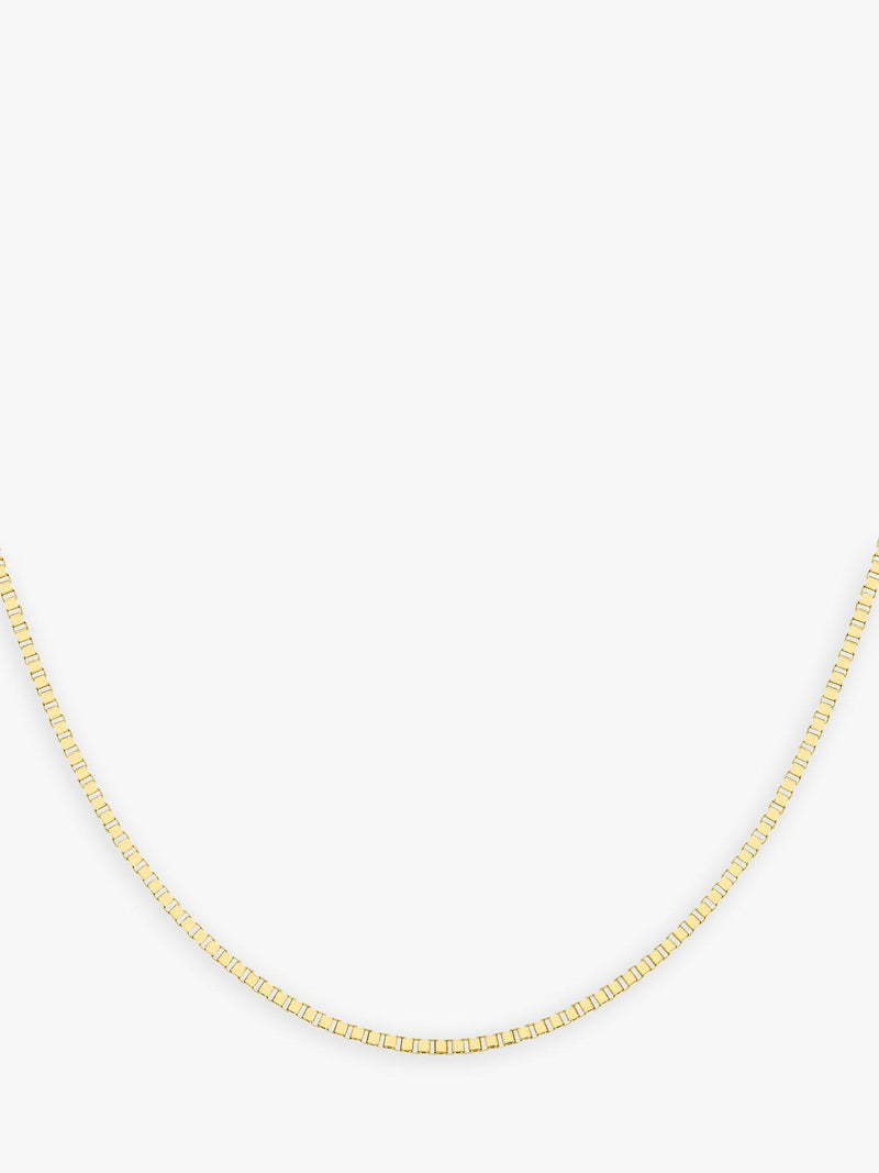 IBB 9ct gold Venetian box chain necklace - British product