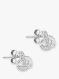 IBB sterling silver cubic zirconia knot jewellery set, UK version