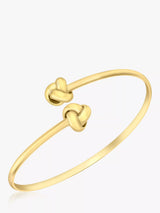 John Lewis IBB 18ct Gold Crossover Knot Torque Bangle- Buy online at McGrocer