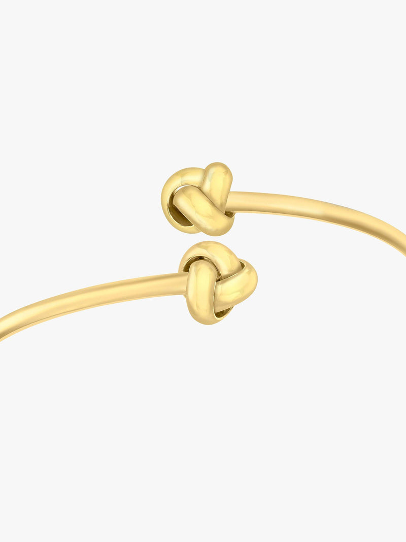 IBB 18ct gold crossover knot bangle (British brand)