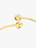 IBB 18ct gold crossover knot bangle (British brand)