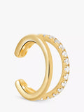 Astrid & Miyu crystal ear cuff gold - British product