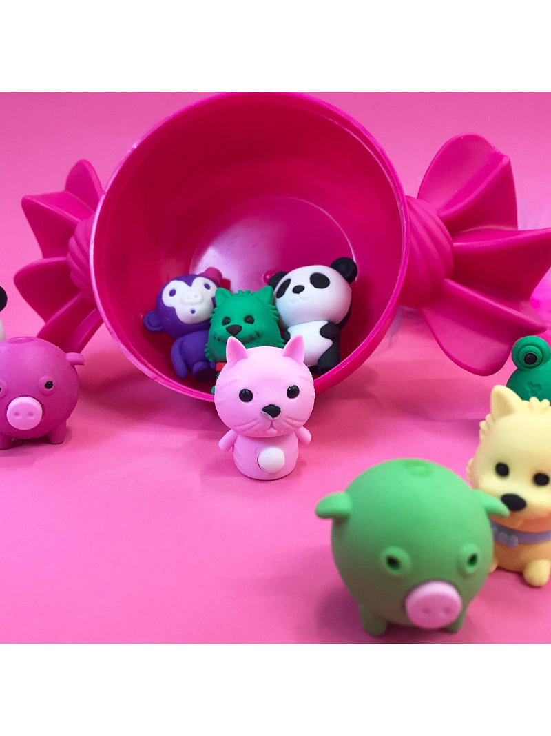 Tinc animal eraser tub 10 erasers, UK version