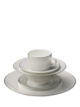 John Lewis Wedgwood Gio Platinum Fine Bone China Dinnerware Set, 5 Piece, White- Buy online at McGrocer