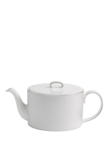 John Lewis Wedgwood Gio Platinum Fine Bone China Teapot, 1L, White- Buy online at McGrocer