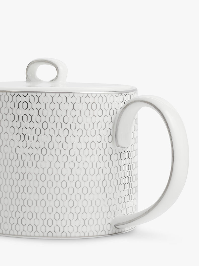 Wedgwood Gio Platinum fine bone china teapot 1L (British brand)